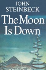 The Moon is Down on Gallery Wrapped Canvas Print john Steinbeck Vintage Book cover