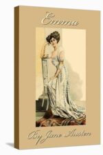 Canvas wall art featuring vintage book cover – Emma by Jane Austen